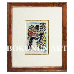 しあわせの角道　木版画