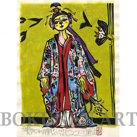 あさゆ　木版画|