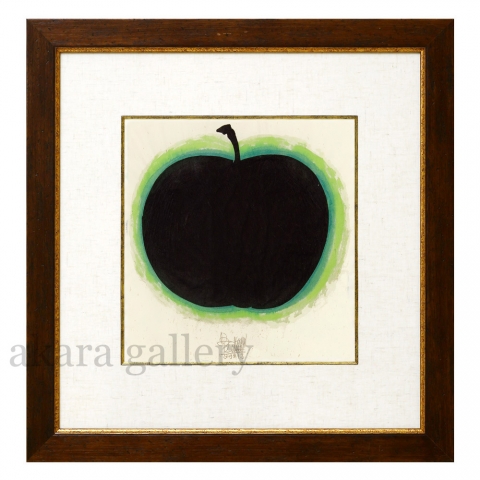 BOKUNEN ART GALLERY公式オンラインストア / 青い林檎 木版画中角