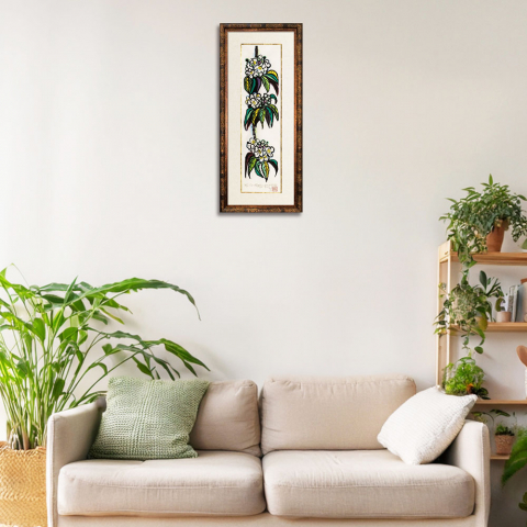 いじゅの一枝　木版画|