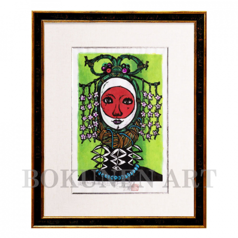 そうだから樹の子は　木版画|