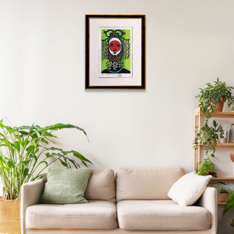 そうだから樹の子は　木版画|